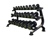 Gamma Fitness Commercial Dumbbell Rack 3 tier With Storage Capacity Upto 24 Pc (12 Pairs) of Dumbbells | DR-300