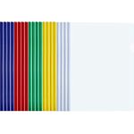 20 Pieces A4 Sliding Bar Binder Transparent Report Covers Folder for Documents Classification (Multicolored Sliding Bar)