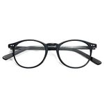 ZENOTTIC Vintage Women Men Fake Glasses Round Non-Prescription Glasses Small Eyeglasses Frames Clear Lens