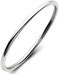 Bangle Real 18k White Gold Filled Solid Ladies Statement Cuff Bracelet Sz 60mm