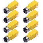 Gebildet 8pcs DC3V-12V DC Geared Motor for Four-wheel Drive Toy Car/Robotic Body/Aircraft Toys.Batch Number:Double Axis 1:48