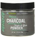 InVitamin Natural Whitening Activated Charcoal Powder for Teeth and Gums (Spearmint)