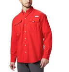 Columbia Men's Bahama II Long Sleeve Shirt, Red Spark, 3X Tall