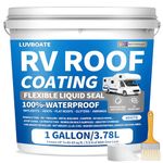 RV Roof Coating White 1 Gallon, LUVBOATE Solar Reflective Sealant, Waterproof Flexible RV Roof Sealant for Trailers, Campers, Motorhomes Leak Repair and Maintenance