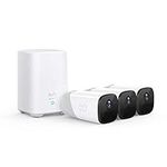 eufy Security, eufyCam 2 Wireless Home Security Camera System, 365-Day Battery Life, HomeKit Compatibility, HD 1080p, IP67 Weatherproof, Night Vision, 3-Cam Kit, No Monthly Fee (Renewed)