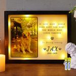 WOODEXPE Pet Memorial Gift Memorial Picture Frame for Loss of Dog or Cat Black