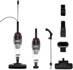 AGARO Regal Plus Upright Vacuum Cleaner, 2-in-1, Handheld & Stick, Dry Vacuuming, for Home Use, 800 Watts, 6.5 kPa Suction Power, Bagless, Black