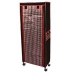 NOVATIC Portable Closet Large Collapsible Wardrobe Clothes Organizer Freestanding Garment Organizer with Sturdy Fabric Cover, Side Pocket, Multi-use Foldable Wardrobe for Clothes, Shoe, Regular Stuff