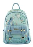 Wondapop Disney Winnie the Pooh Eeyore 11" Vegan Leather Fashion Mini Backpack, Blue, Miniature, Modern