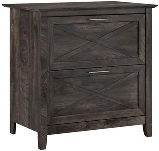 Bush Furniture Key West 2 Drawer Lateral File Cabinet, Dark Gray Hickory