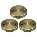 Sourcingmap Retro Ceiling Light Plate Pointed Base Chassis Disc Pendant Accessories 120mmx20mm Bronze Tone w Screw 3pcs