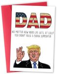 Funny Trump Fathers Day Card for Dad, Humor Trump Father's Day Card Gift from Wife Son Daughter, Trump Birthday Greeting Card for Dad, Unique Dad Card