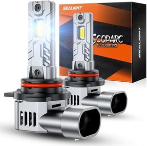 SEALIGHT 9012 Bulbs Brightest 36000LM 6500K with Cooling Fan Canbus Ready 50000+ Lifespan, Pack of 2