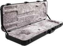 Fender Deluxe Molded Guitar Case for Electric Bass Guitars, Military-Grade ABS Hard Shell with TSA Lock, Custom Foam Interior, Protective Travel Case, Black