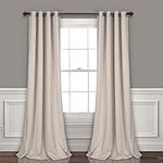 Lush Decor Insulated Grommet Blackout Window Curtain Panels, Pair, 52" W x 120" L, Wheat - Classic Modern Design - 120 Inch Curtains - Extra Long Curtains for Living Room, Bedroom, Or Dining Room