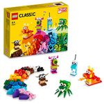 LEGO Classic Creative Monsters, Construction Playset with 5 Mini Build Monster Toys, Bricks Box Building Set, Gifts for Kids 4 Plus Years Old 11017