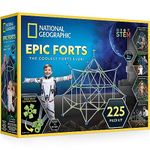 NATIONAL GEOGRAPHIC Kids Epic Fort Building Kit - 225-Piece Indoor Fort Builder for Kids - Build a Fort for Creative Play, STEM Building Toy, Fort Building Kit for Kids 6-10, Blanket Fort Kit for Kids