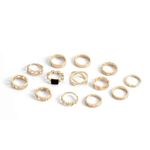 Pixel Jewelry 1985 Friend Black Rings