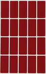 Royal Green 4x2 cm Rectangular Labels Stickers Sheets in Red Velvet (40mm x 19mm) - 300 Pack