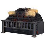 Country Living 20 inch Electric Log Set | 1,000 Sq Ft Heater - Faux Logs Insert with Infrared Flames for Existing Fireplaces | Remote Control Included