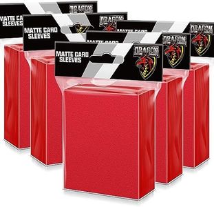 500 Pcs Card Sleeves for Trading Card, Matte Card Sleeves Deck Card Protectors Compatible with Baseball Cards, Sports Cards, Game Cards (Red)