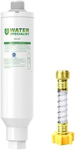 Waterspecialist Garden Hose Water Filter with Hose Protector, NSF Certified, Compatible with Mist Cooling System, Reduces Chlorine, Bad Taste and Odor for Gardening and Pets