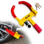 Wheel Clamp - Heavy Duty Anti-Theft Security Lock for Cars, Caravans, and Trailers - Adjustable, High-Visibility Vehicle Protection