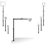 Tabletop Camera Stand, Multifunction DSLR Video Recording Mount Holder Compatible with Cameras Webcams iPhone Samsung Light Panels, for Nail Art, Online Course,Baking, Crafting, Ceramics, Makeup