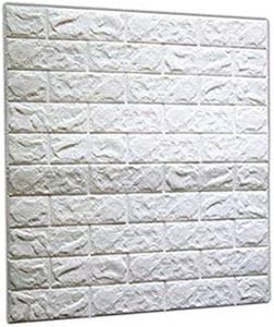 10PCS 3D Brick Wall Stickers PE Foam Self-Adhesive Wallpaper Removable and Waterproof Art Wall Tiles for Bedroom Living Room Background TV Decor