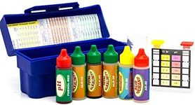 WWD POOL Swimming Pool Test Kit, Spa Water Test Kit Inground Above Ground Pool for Chlorine, Bromine, Ph, Alkalinity, and Acid Demand(5 Way Test Kit)