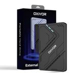 OXIVOR 500GB Portable External Hard Drive – 2.5" Ultra-Slim Hard Drive HDD with USB 3.0 for Desktop, PC, Mac, PS4, Xbox, and Gaming Systems – Fast Data Transfer (Black)