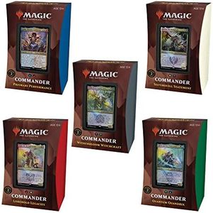 Magic: The Gathering Strixhaven Commander Deck Bundle – Includes 1 Silverquill Statement + 1 Prismari Performance + 1 Witherbloom Witchcraft + 1 Lorehold Legacies + 1 Quantum Quandrix