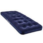 Eurohike Single Airbed with Flocked Finish for Adults, Teens & Kids, Durable, Compact, Portable, Blow Up, Inflatable Mattress, Ideal for Camping, Festivals or Overnight Guests, Navy