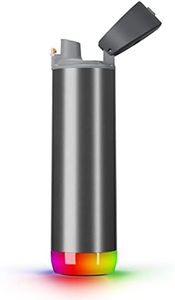 Hidrate Spark PRO Smart Water Bottle – Tracks Water Intake with Bluetooth, LED Glow Reminder When You Need to Drink – Chug Lid, 21oz, Brushed Steel