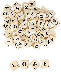Weddecor Plastic Alphabet Tiles with Letters & Numbers for Board Game, Pendant, Art & Craft, DIY Projects, Puzzles, Fashion Accessory, Home Dã©Cor, Ivory, 100Pcs