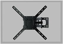 Atlantic Double Arm TV Wall Mount Full Motion for Most 32"-80" Flat Screen Up to 150 Pounds with HDMI Cable Black (63607225)