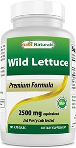 Best Naturals Wild Lettuce 10:1 Extract 250 mg (Equivalent to 2500 mg Wild Lettuce Powder) - 240 Capsules