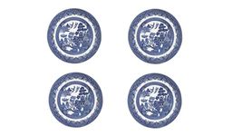 Churchill Blue Willow Dinner Plate 10", Set of 4, Made in England