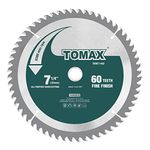 TOMAX 7-1/4-Inch 60 Tooth ATB Fine Finish Saw Blade with 5/8-Inch DMK Arbor