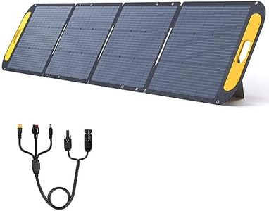 VTOMAN VS200 Portable Solar Panel for Power Station, 200W 19V Foldable Solar Panel w/Supporting Stand, High 23% Efficiency IP67 Waterproof Solar Panel Kit for Backyard Trip Off Grid System