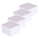 Ezprotekt 2" Lift Furniture Risers Carbon Steel Bed Risers, 3.15" Self-Adhesive Heavy Duty Furniture Raisers Adds 2" Height to Beds Sofas Cabinets Supports 20,000 lbs, Square White