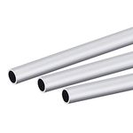 uxcell 6063 Aluminum Round Tube 10mm OD 8mm Inner Dia 250mm Length Pipe Tubing 3 Pcs