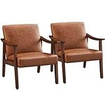 Yaheetech PU Leather Accent Chair, 