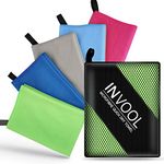 Invool Microfiber Towel, 5 colours (Green) with carry bag - Quick Dry Towel for Travel, Camping, Fitness, Beach, Vacation, Fast Drying and Absorbent