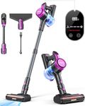 Dezkly Cordless Vacuum Cleaner, 8 in 1 Lightweight Stick Vacuum with Sofa Brush, 300W Motor, 23KPa Max Suction, 48mins Runtime Rechargeable Vacuums for Hardwood Floor, Carpets, Pet Hair, Black