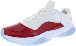 Nike Men's Jordan 11 CMFT Low Basketball Shoes, White/Gym Red-Black, 9 M US