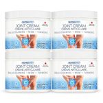 Cooling Arthritis Pain Relief Cream – Non-Greasy & Fast Absorbing Joint Cream with Glucosamine, MSM, Turmeric, Camphor & Menthol. For Joints, Muscles, Hands, Knees, Neck & Back. 4-Pack Made in Canada.