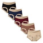 INNERSY Women's Quick Dry Light Panties Workout & Travel Underwear 5-Pack(Chocolate Brownie,Medium)