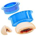 HiYZ Sandwich Cutter and Sealer, 5 PCS Decruster Sandwich Maker,Peanut Butter and Jelly Crustless Sandwich Bread Pancake Maker Cookie Cutter for Kids Children Boys Girls (Light Blue)