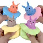 MONKEYTAIL Rabbit Inside The Hat Squeeze Toys | Set of 3 | Squishy Fidget Stress Relief Toys for Kids and Adults | Ideal for Birthday Return Gifts